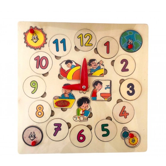 Ahşap Saat Puzzle (33*33 cm)