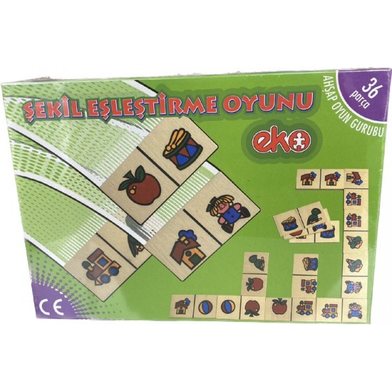 Anaokulu Şekil Eşleştirme Oyunu Domino